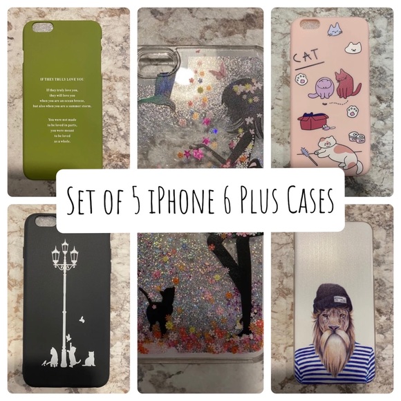 Set of 5 iPhone 6 Plus Cases / Covers - Picture 1 of 6